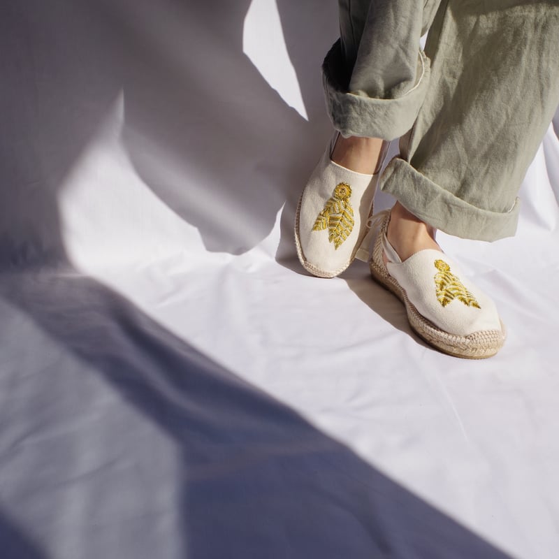 Sablon - ivory - Embroidery by machine(機械刺繍) |