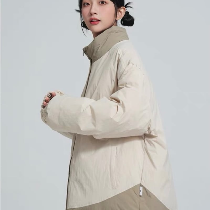 Oversized Bi-color Down Jacket | PIEAL