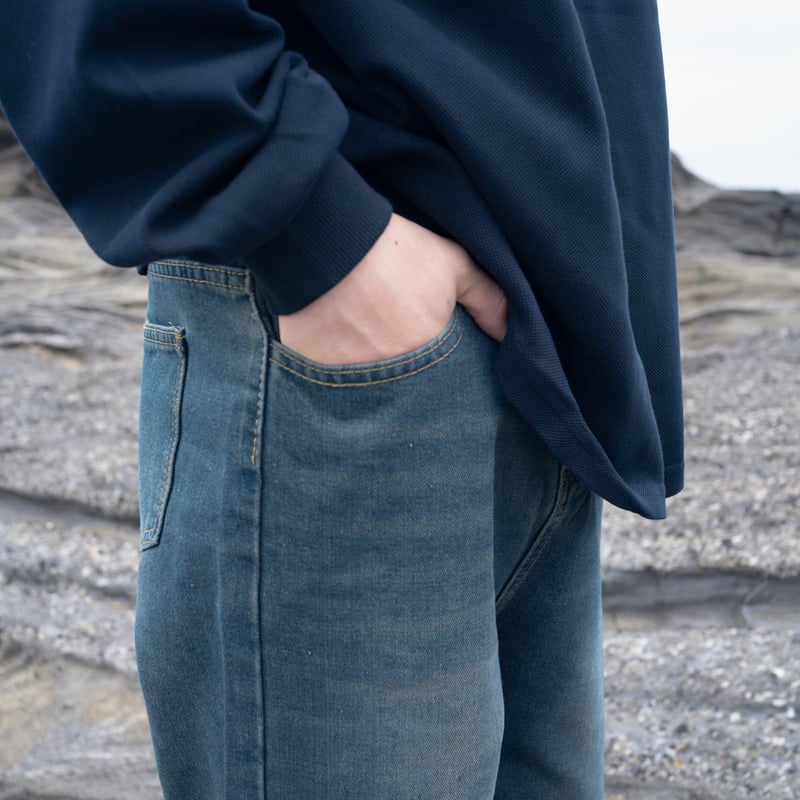 Stone Wash Straight Denim | PIEAL Stone Wash Straight Denim | PIEAL