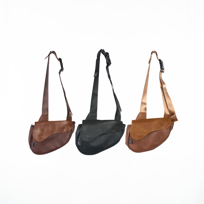 Bi-color Leather Shoulder Bag | PIEAL