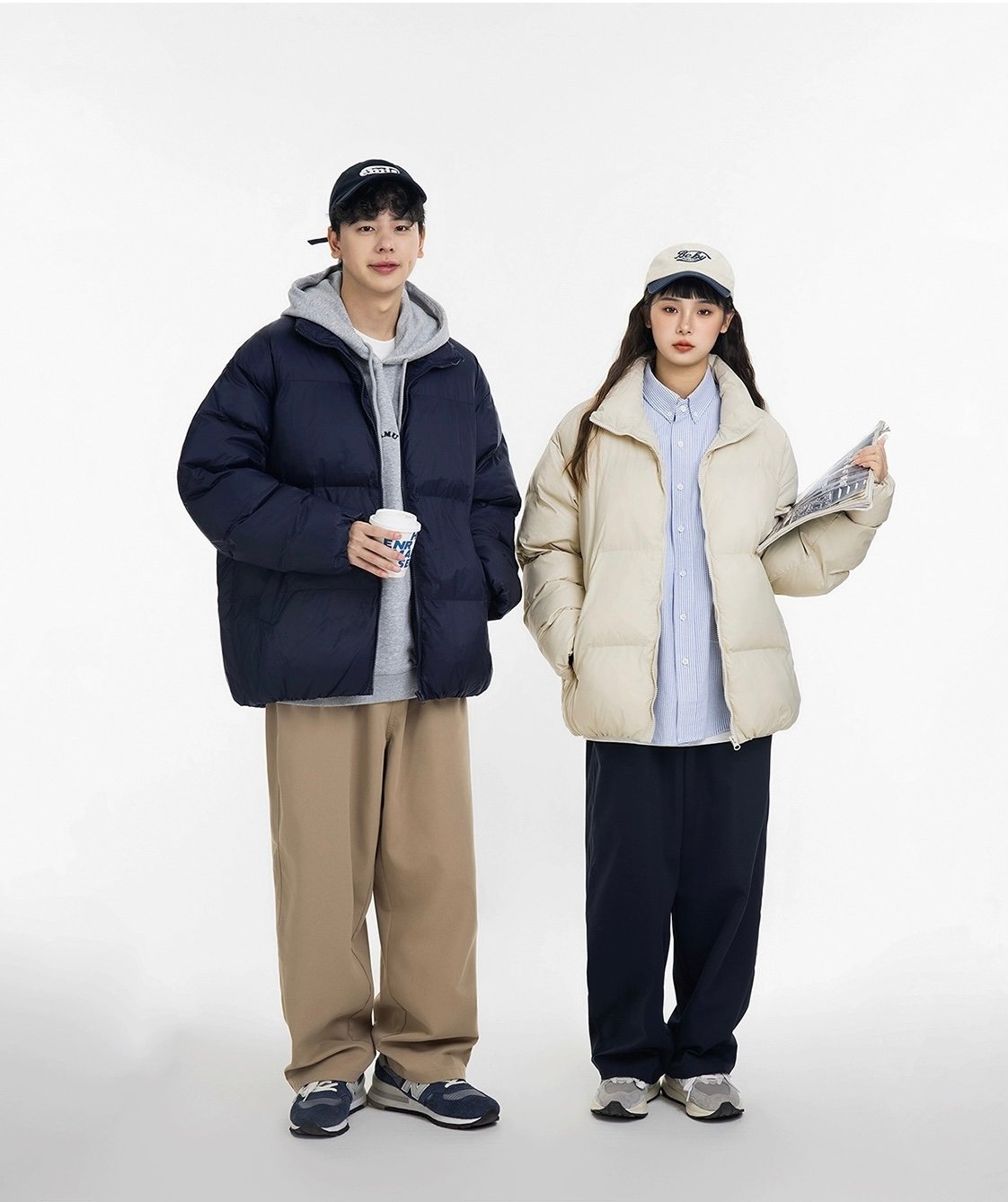 Oversized Solid Down Jacket | PIEAL