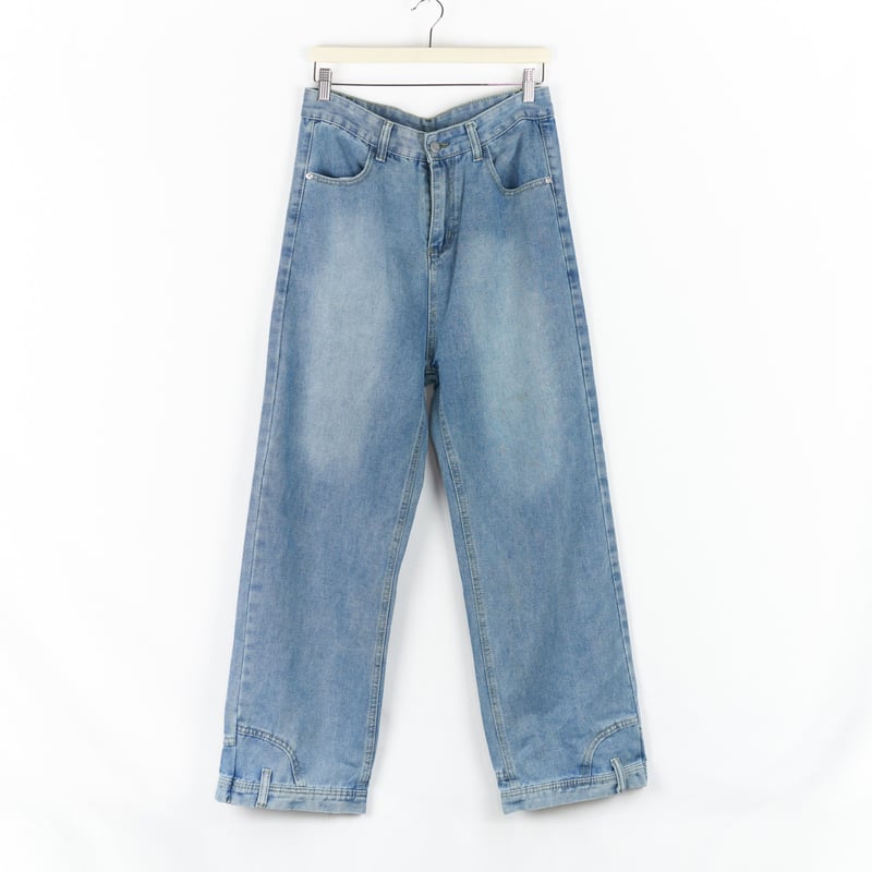 Inverted Design Straight Denim | PIEAL
