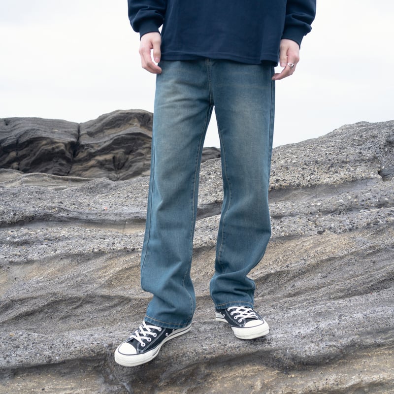 Stone Wash Straight Denim | PIEAL Stone Wash Straight Denim | PIEAL