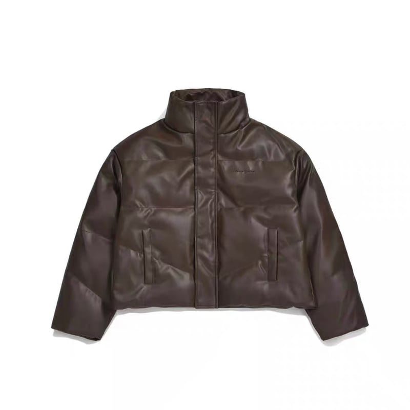 Oversized Drop Shoulder Leather Down | PIEAL