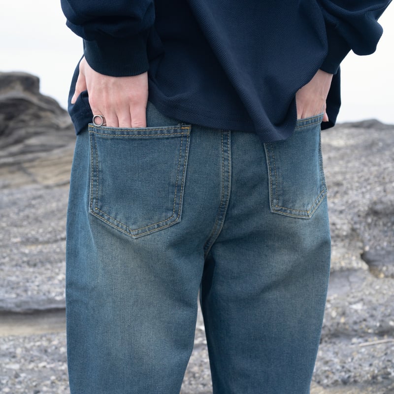 Stone Wash Straight Denim | PIEAL Stone Wash Straight Denim | PIEAL