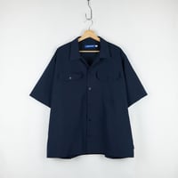 Smooth-Touch Oversized Cargo Shirt Navy