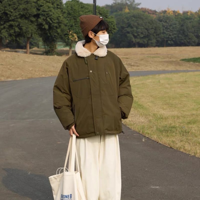 Oversized Heavy Boa Flight Jacket | PIEAL