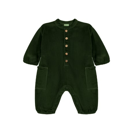 BIG PAPI JUMPSUIT/CORDUROY VELVET/ DEEP GREEN/STUDIO BOHEME PARIS