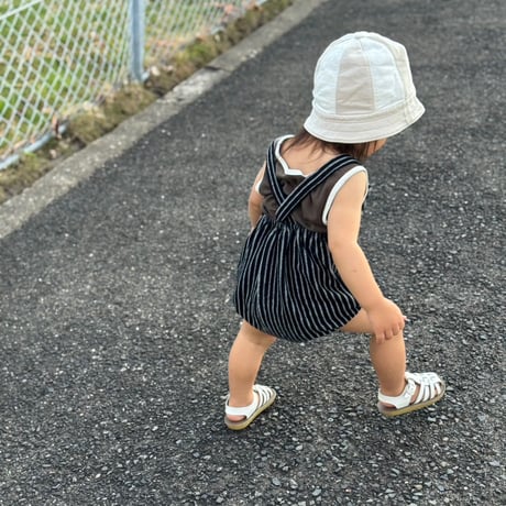 pile stripe romper / House of Lili