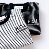 <KIDS> pin border long sleeve T-shirt / House of Lili