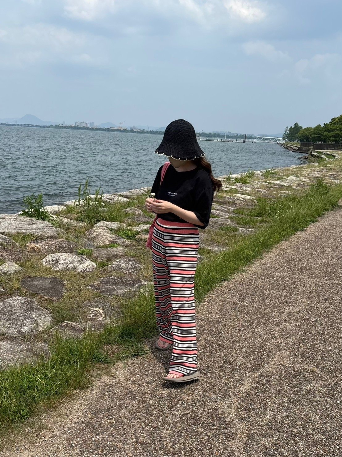 LiLiページ 大人用>Lili original border pants AYA×RIKU specia