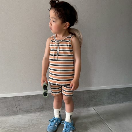 multi border tank top / House of Lili