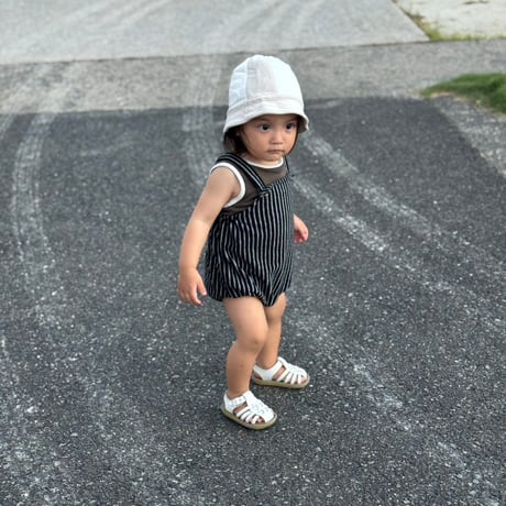 pile stripe romper / House of Lili