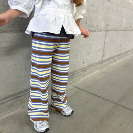 <子供用>Lili original border pants AYA×RIKU special edition / House of Lili