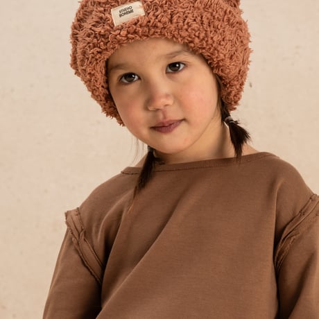 MOUTON BEANIE/SHEEPSKIN LIKE/OLD PINK/STUDIO BOHEME PARIS