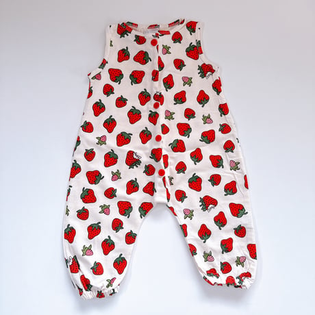 Strawberry Cotton Jumpsuit/ bel&bow