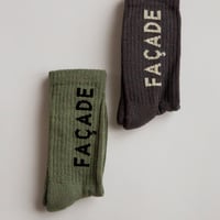 Ribbed cotton tube socks (2 pairs)/Façade