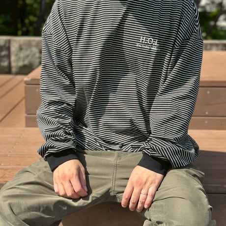 <ADULT> pin border long sleeve T-shirt / House of Lili