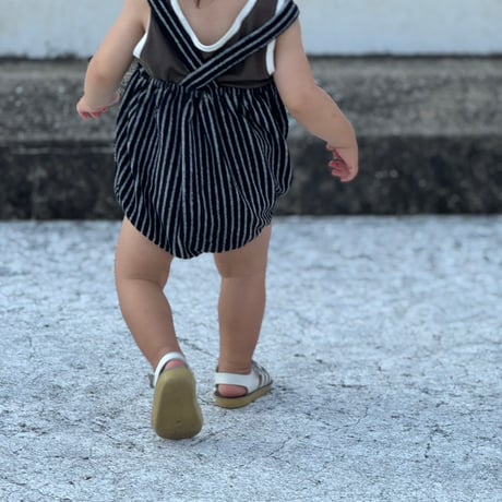 pile stripe romper / House of Lili