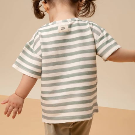 T-SHIRT ORSO/GREEN STRIPES/STUDIO BOHEME PARIS