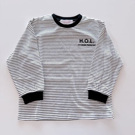 <KIDS> pin border long sleeve T-shirt / House of Lili