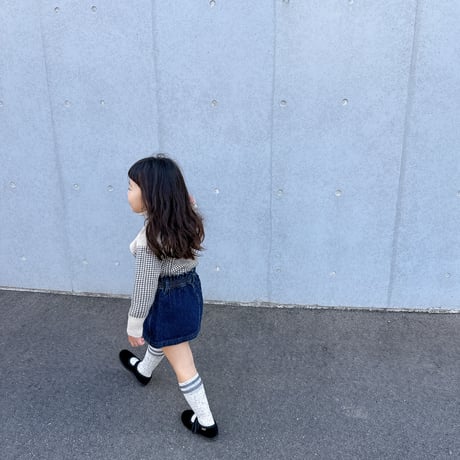 Noa - Chaussettes hautes à côtes fil boutonné/collegien