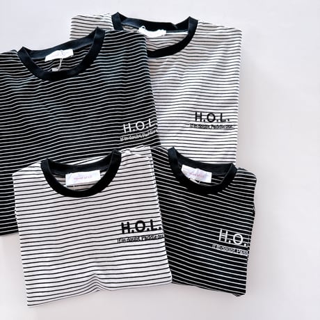 <KIDS> pin border long sleeve T-shirt / House of Lili
