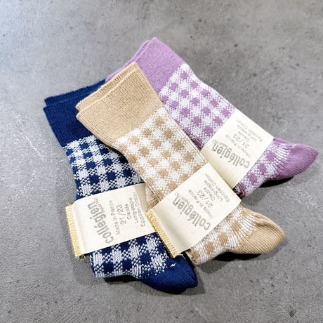 collegien/Claude-Gingham Knee-high Socks