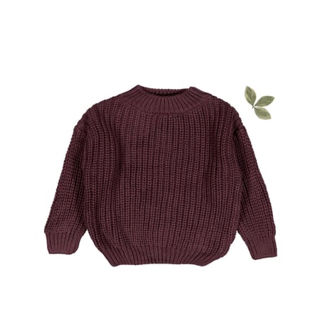 The Chunky Knit Sweater - Mulberry
