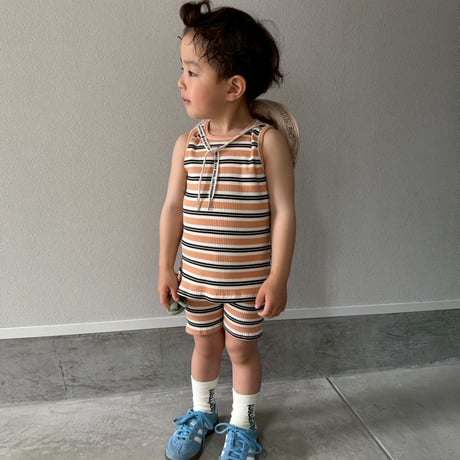 multi border tank top / House of Lili