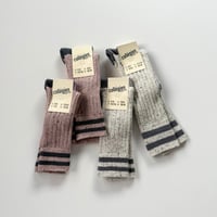 Noa - Chaussettes hautes à côtes fil boutonné/collegien