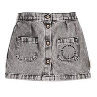washed black denim skirt/piupiuchick
