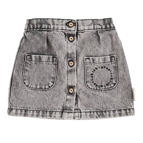 washed black denim skirt/piupiuchick