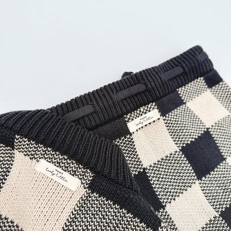 The Gingham Knit Sweater - Steel