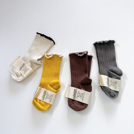 DelphineLettuce Trim Ribbed Socks