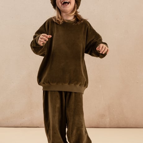 PORGY PANTS/TERRY VELVET/KAKI/18m,24m/STUDIO BOHEME PARIS