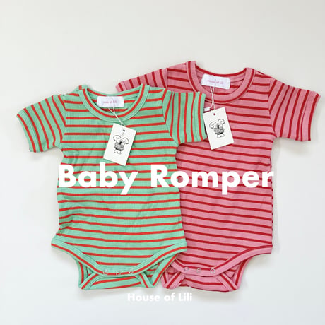 <pinkのみ>border romper / House of Lili