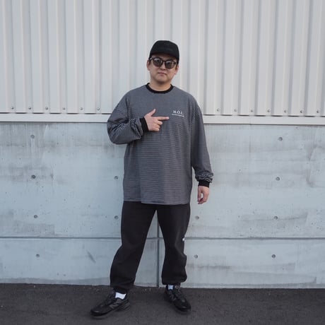 <ADULT> pin border long sleeve T-shirt / House of Lili