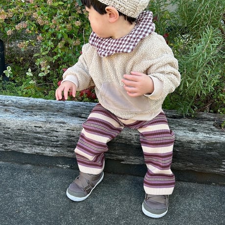 <110,120のみ>Lili original border pants / House of Lili