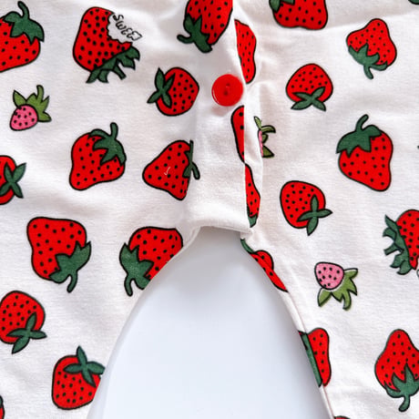Strawberry Cotton Jumpsuit/ bel&bow