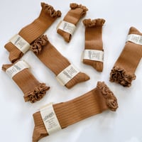 collegien/Joséphine Lace-Trim Ribbed Knee-high Socks