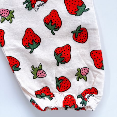 Strawberry Cotton Jumpsuit/ bel&bow