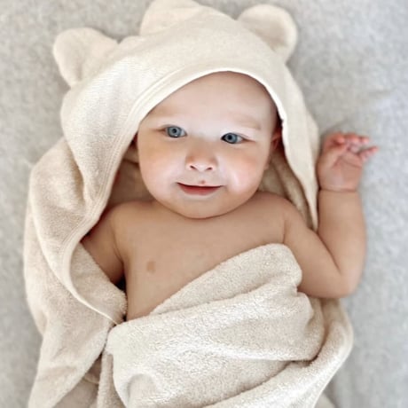 Hooded towel and wash cloth set | Wheat