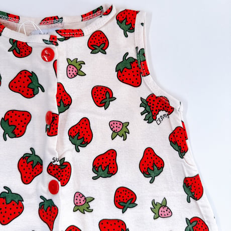 Strawberry Cotton Jumpsuit/ bel&bow