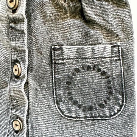 washed black denim skirt/piupiuchick