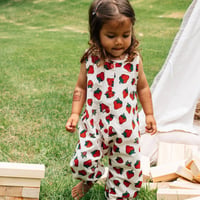 Strawberry Cotton Jumpsuit/ bel&bow