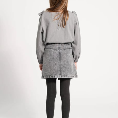 washed black denim skirt/piupiuchick