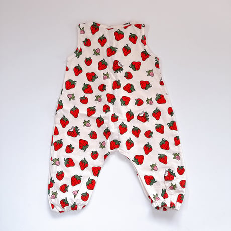 Strawberry Cotton Jumpsuit/ bel&bow
