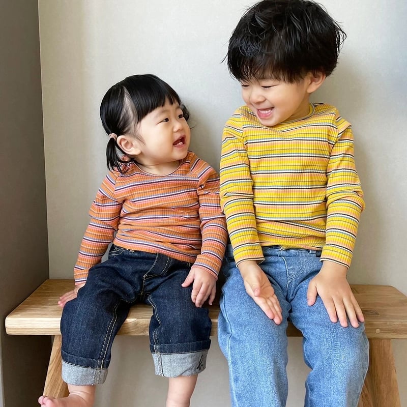 120のみ colorful border tops/House of Lili | Hous