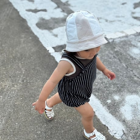 pile stripe romper / House of Lili